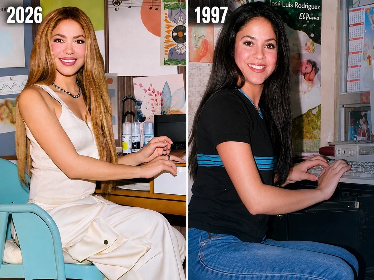 Shakira’nın 31 Yıl Önceki Bilgisayar Pozu Yıllar Sonra Yeniden Gündem Oldu