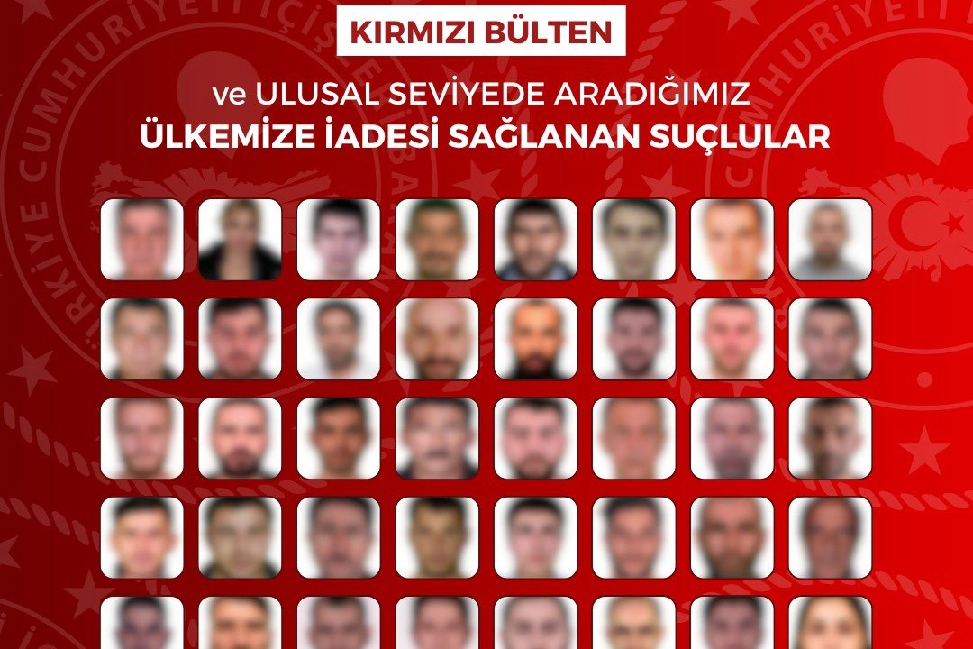 Kırmızı Bültenli 61 Suçlu Türkiye’de